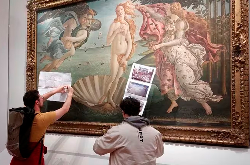 Activistas Clim Ticos Atacaron El Nacimiento De Venus De Botticelli