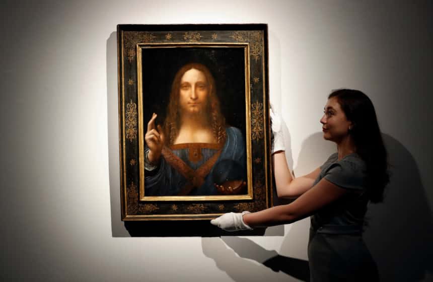 Desapareció una obra atribuida a Da Vinci de 450 millones de dólares
