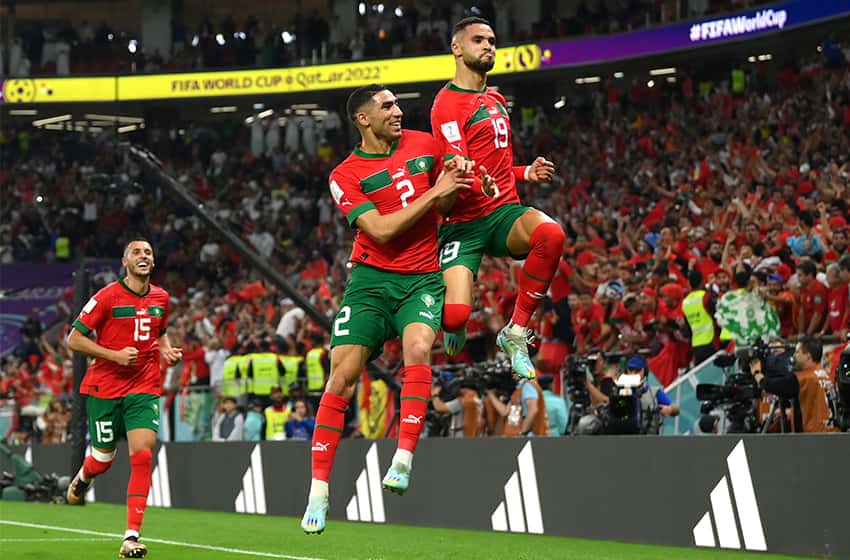 Marruecos bajó a Portugal y logró un histórico pase a semifinales