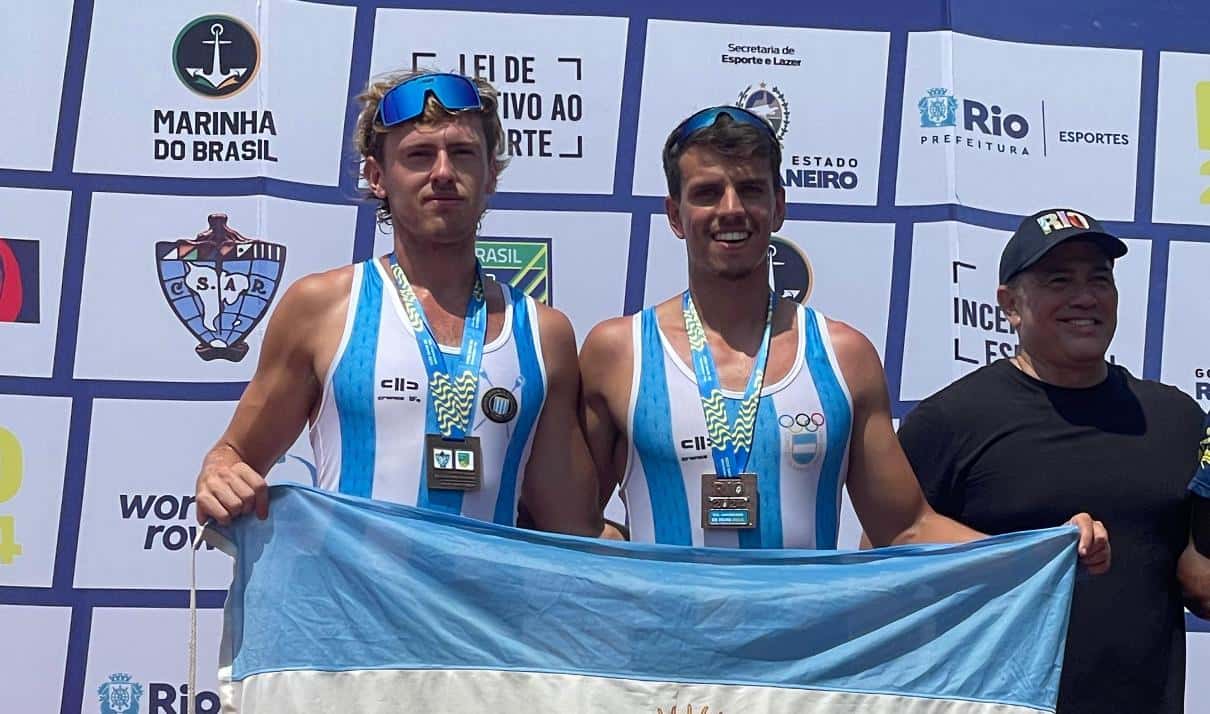 Tres podios marplatenses en el Sudamericano de Remo