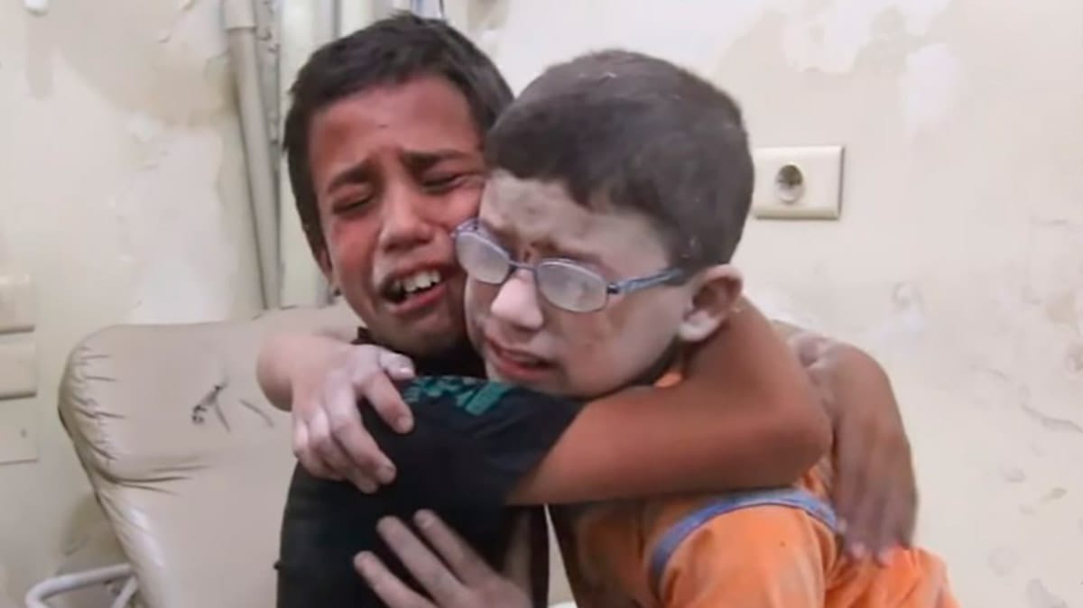 Siria: el llanto de estos niños se hace viral