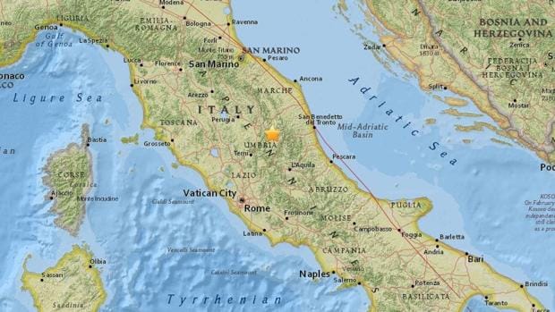 Un fuerte terremoto afectó el centro de Italia