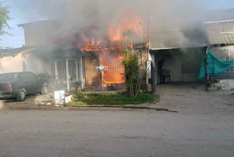 Se incendió una casa en el Barrio Cerrito Sur