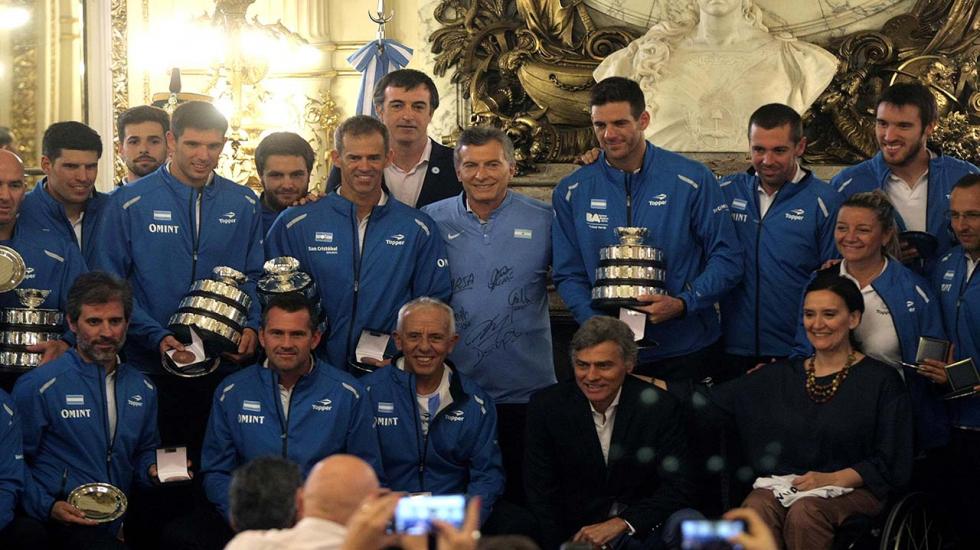 Macri se reunió con los ganadores de la Copa Davis