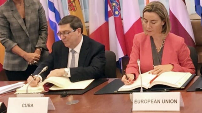 Cuba y la Unión Europea firmaron un acuerdo de diálogo y cooperación