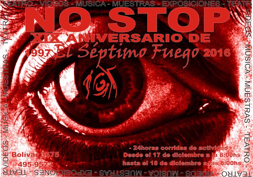 El Séptimo Fuego cumple 19 años y festeja con 24 horas de teatro