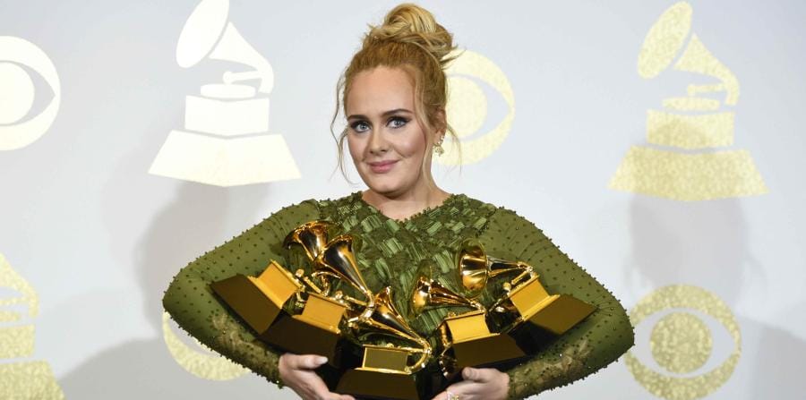 Adele fue la gran ganadora de los Grammy