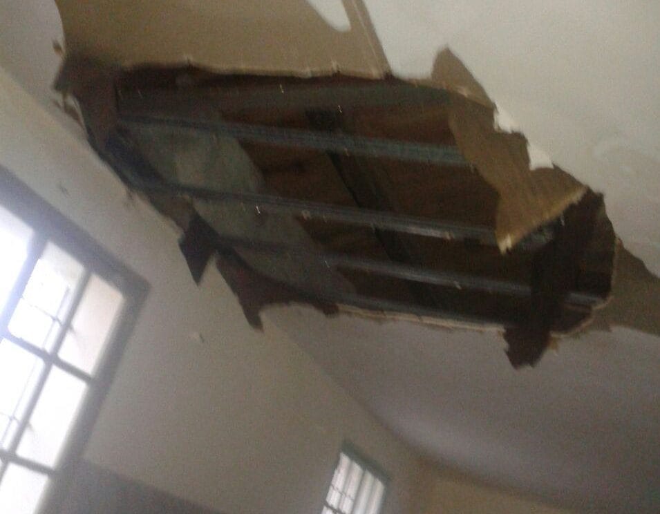 La Chacra, azotada por el temporal: "Se cayó el techo en dos aulas"