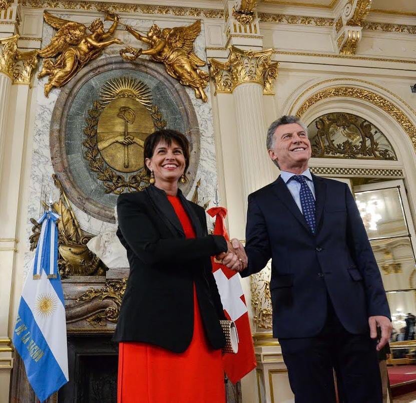 Macri recibió a la presidenta suiza Doris Leuthard en Casa de Gobierno