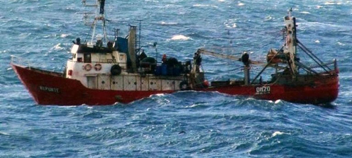 Una embarcación marplatense se hundió en Chubut