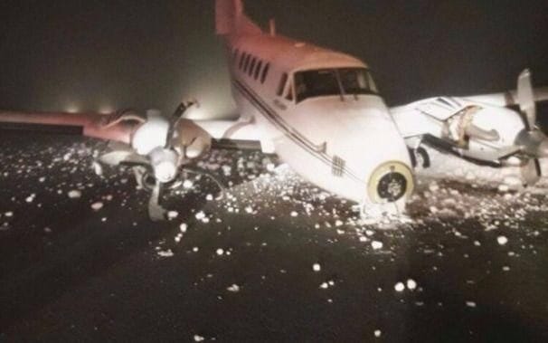 Por la nieve, un avión despistó al aterrizar en el aeropuerto de Bariloche