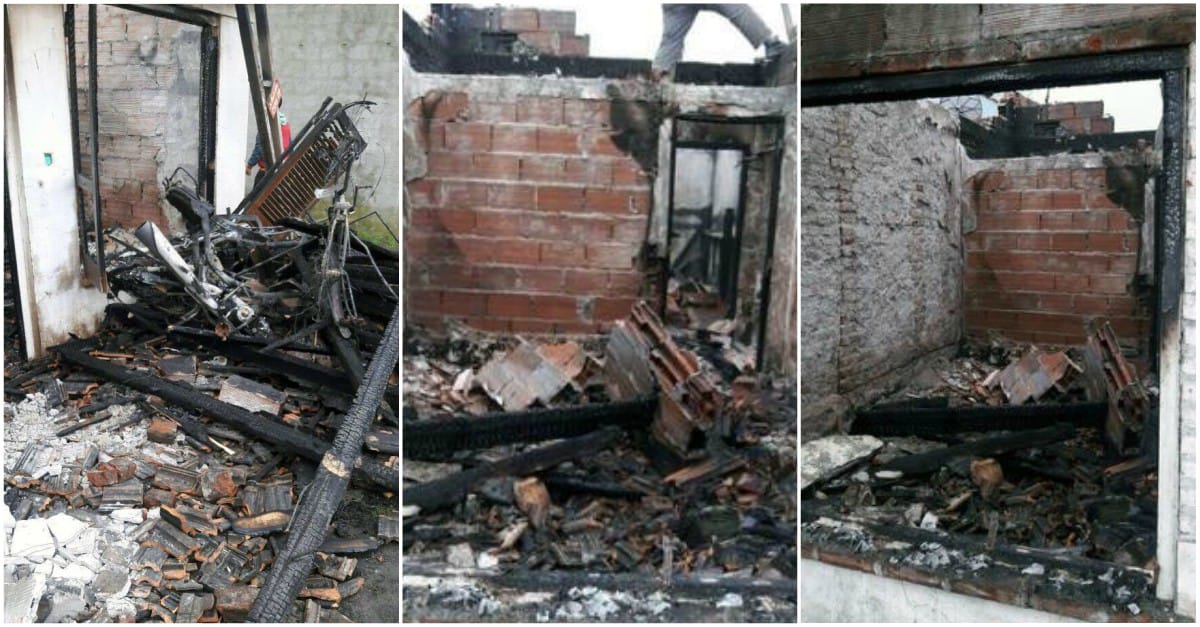 Santa Clara: se les incendió la casa, perdieron todo y piden ayuda