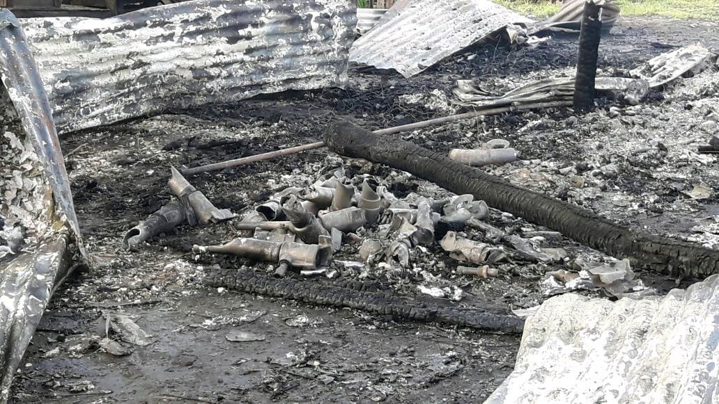 Les prendieron fuego la casa: perdieron cerca de medio millón de pesos