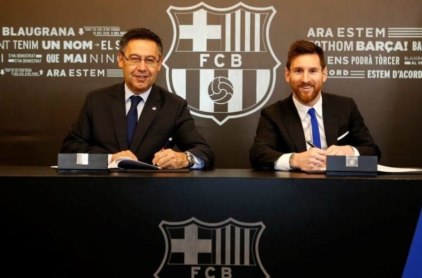 Lionel Messi renovó contrato con el Barcelona