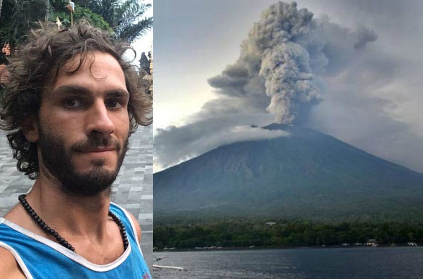 Un marplatense en Bali durante la erupción del volcán Agung