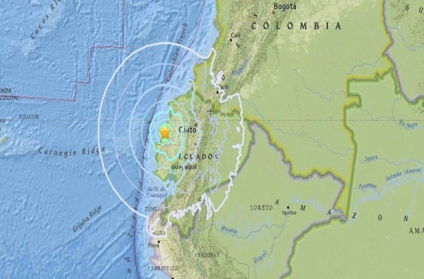 Un sismo de 6 grados sacudió la costa de Ecuador