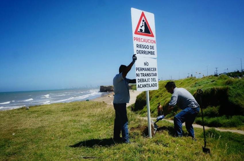 El Municipio colocará 40 carteles en playas con "peligro de derrumbe"