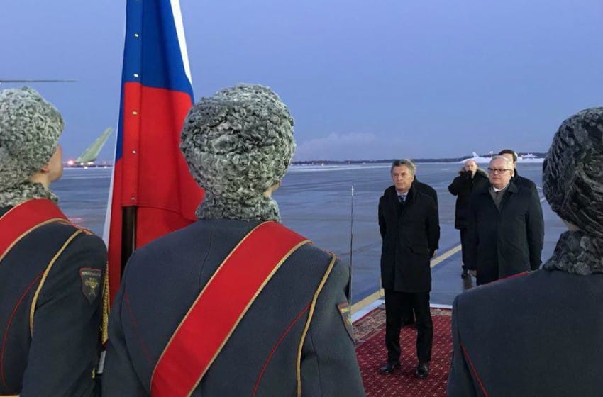 Macri llegó a Rusia en el marco de su gira en busca de inversiones