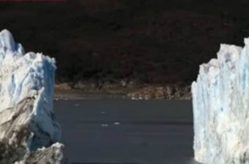 El Perito Moreno se rompió por la noche y sin público