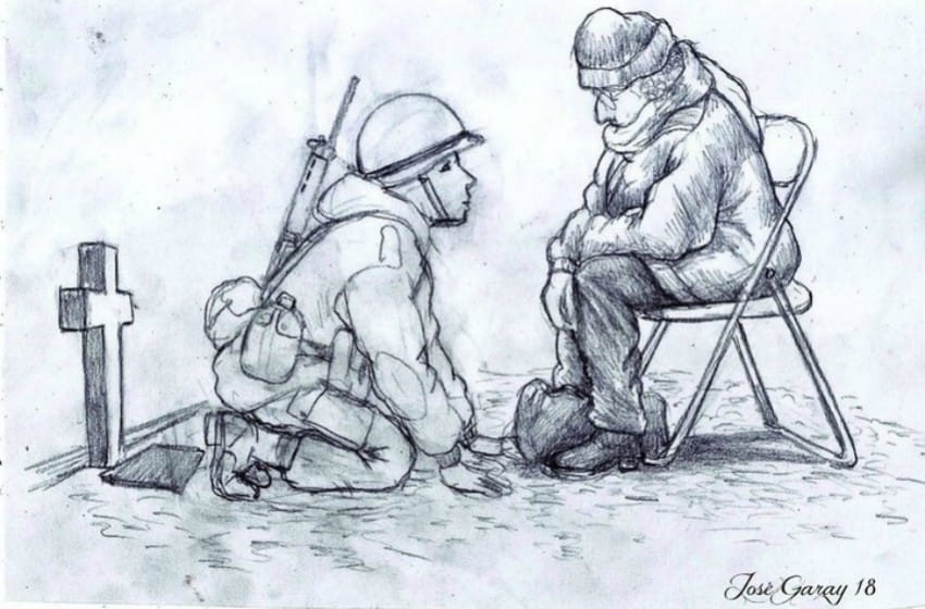 "Él estaba ahí": el conmovedor dibujo de las Malvinas que se viralizó
