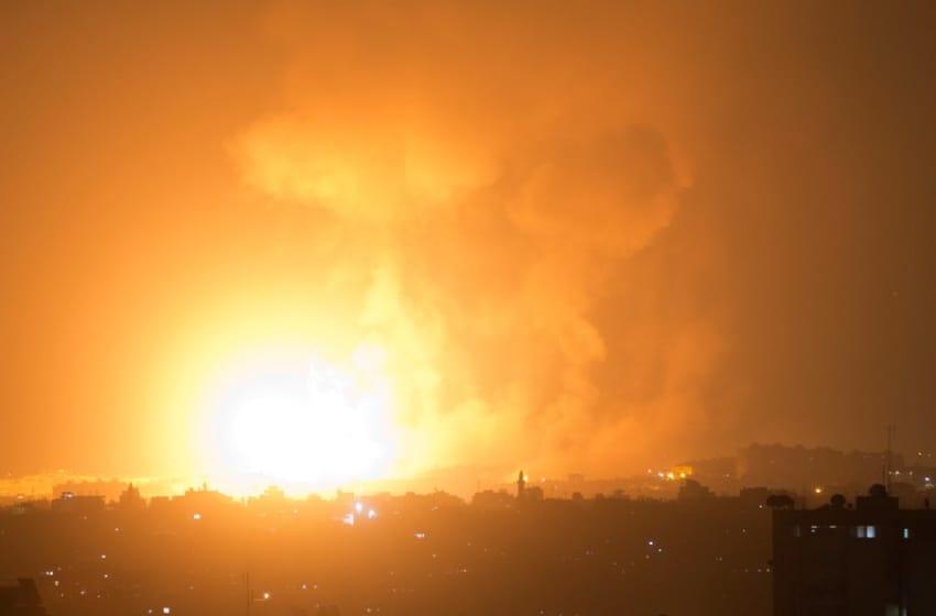 Israel bombardeó la Franja de Gaza tras el lanzamiento de 70 cohetes