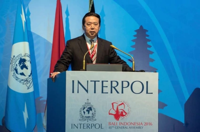 Investigan la desaparición del presidente de Interpol