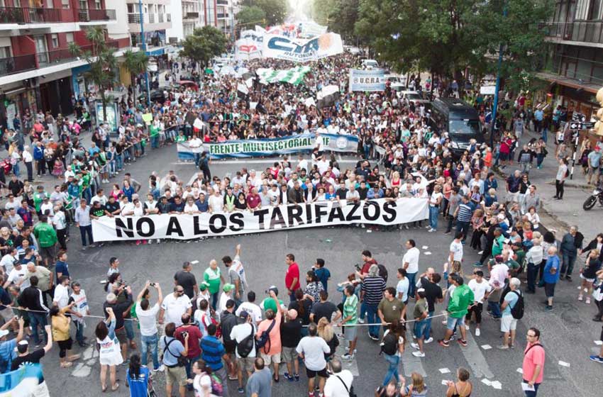 Mar del Plata tuvo una nueva movilización contra los tarifazos