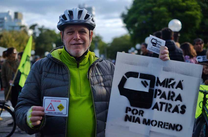 Realizaron una movilización por Nía Moreno y "cada vida en bicicleta"