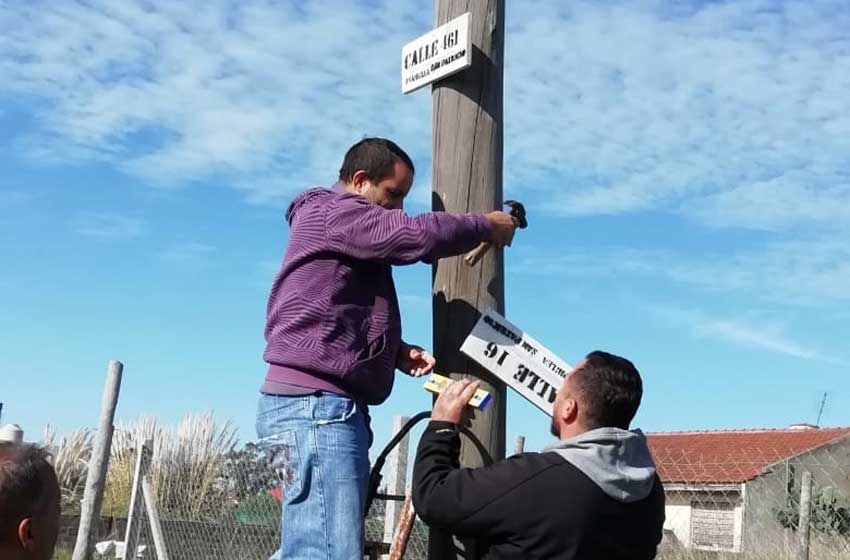 Vecinos de San Patricio señalizaron las calles del barrio