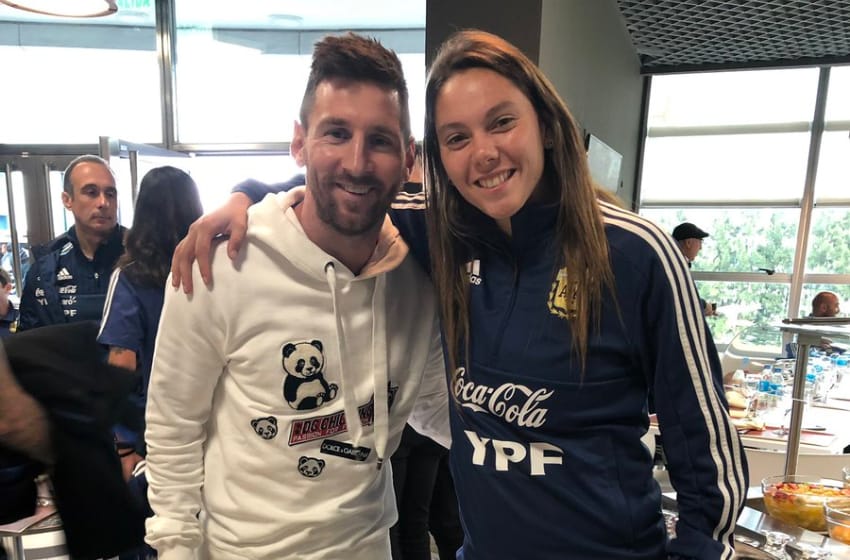 Messi despidió a Mili Menendez antes de partir al Mundial