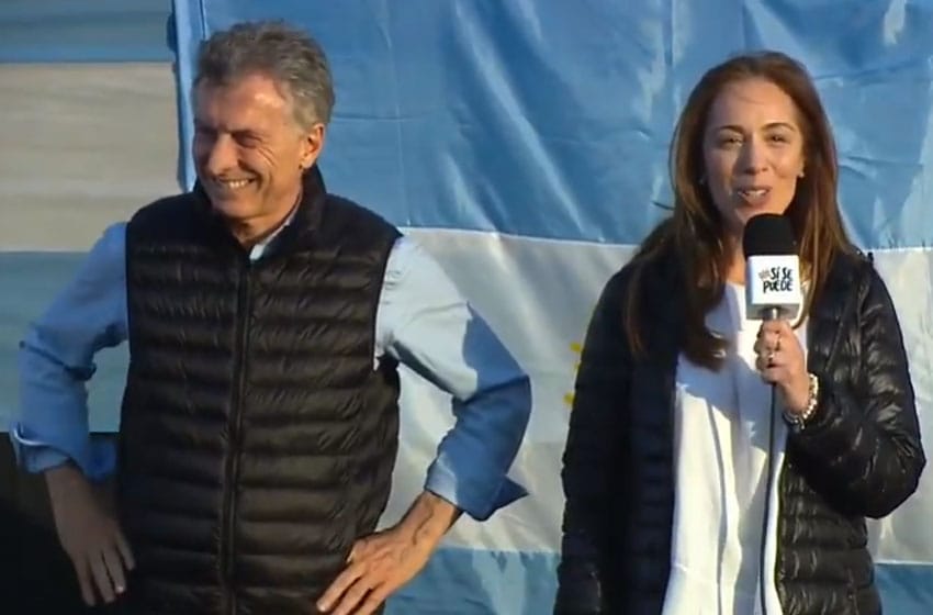 Macri y Vidal encabezaron un acto en Junín: "Se puede dar vuelta esta elección"