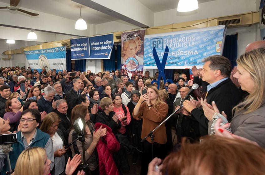 Acto del peronismo en apoyo a Pulti: "Es el mejor candidato para la ciudad"