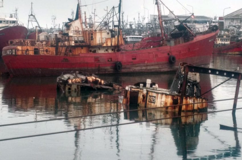Se hundió el María Luisa, uno de los barcos que estaba en el plan de desguace del puerto