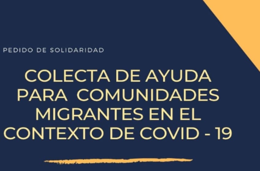 Realizarán una colecta de ayuda para comunidades migrantes en el contexto de COVID-19