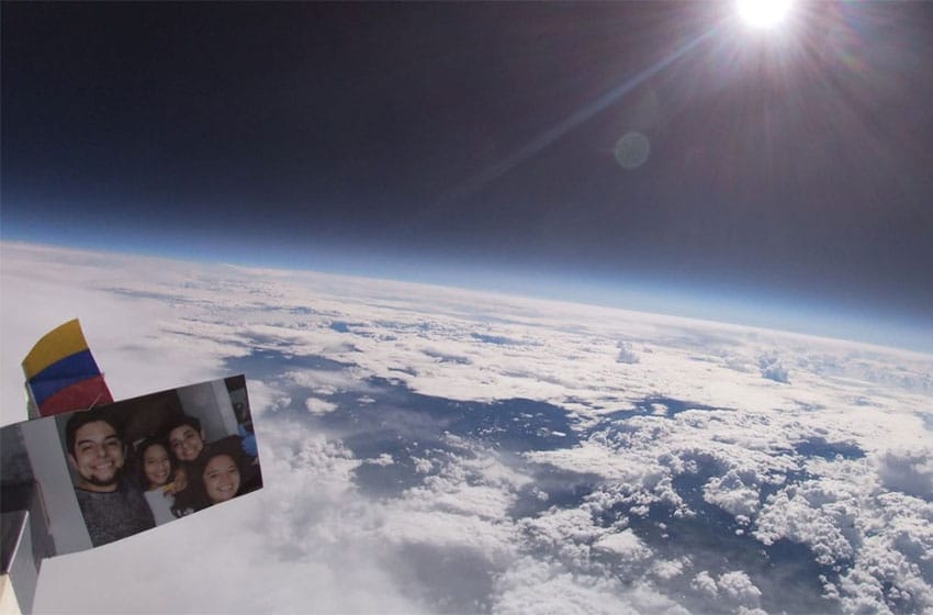 Colombia: un influencer ató una cámara GoPro en un globo meteorológico y capturó imágenes hermosas del planeta