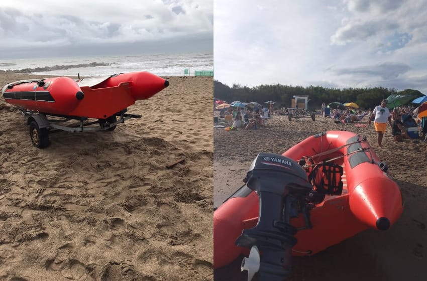 Robaron el motor de un bote de rescate de una playa: "Evidencia la falta de seguridad en el sur"