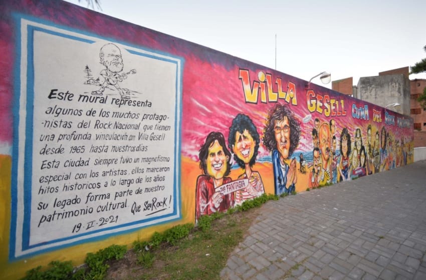 Villa Gesell tiene "el mural de rock más grande del país"