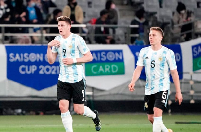 Sub 23: Argentina homenajeó a Diego en la victoria ante Japón
