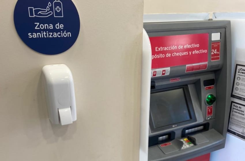 El Municipio infraccionó a bancos por falta de alcohol en gel en cajeros automáticos