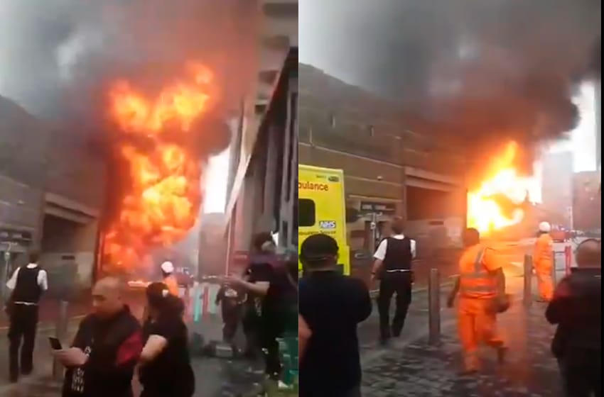 Una explosión seguida de incendio se registró en una estación del metro de Londres