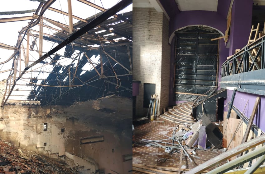 Incendio del ex cine en Mar del Plata: aseguran que las obras de Castagnino no sufrieron daños