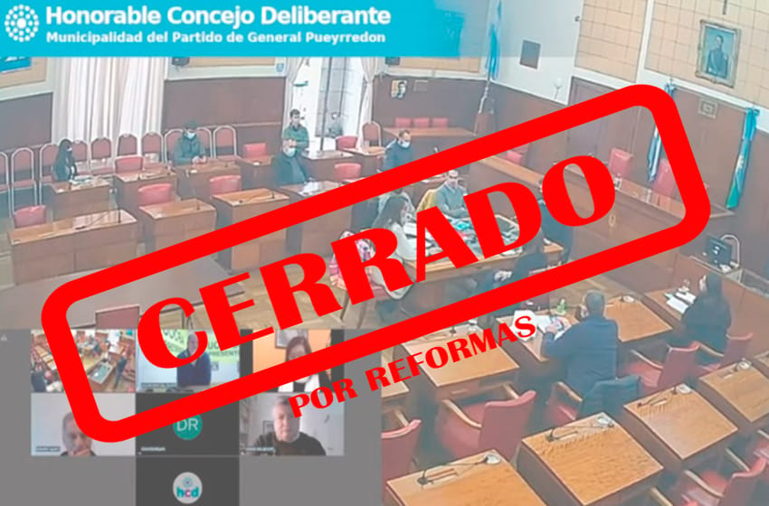 Cerrado por reformas: no habrá actividad en el Concejo Deliberante