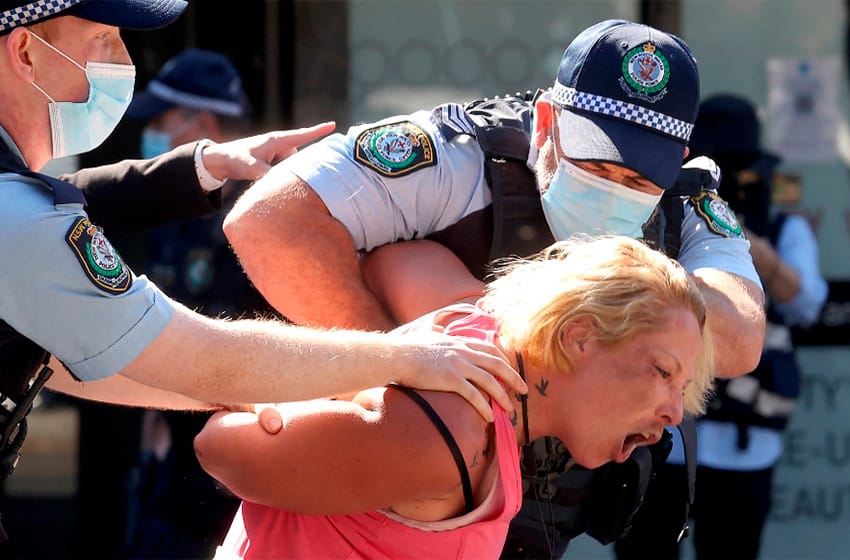 Australia: represión y detenciones en nuevas marchas contra el confinamiento
