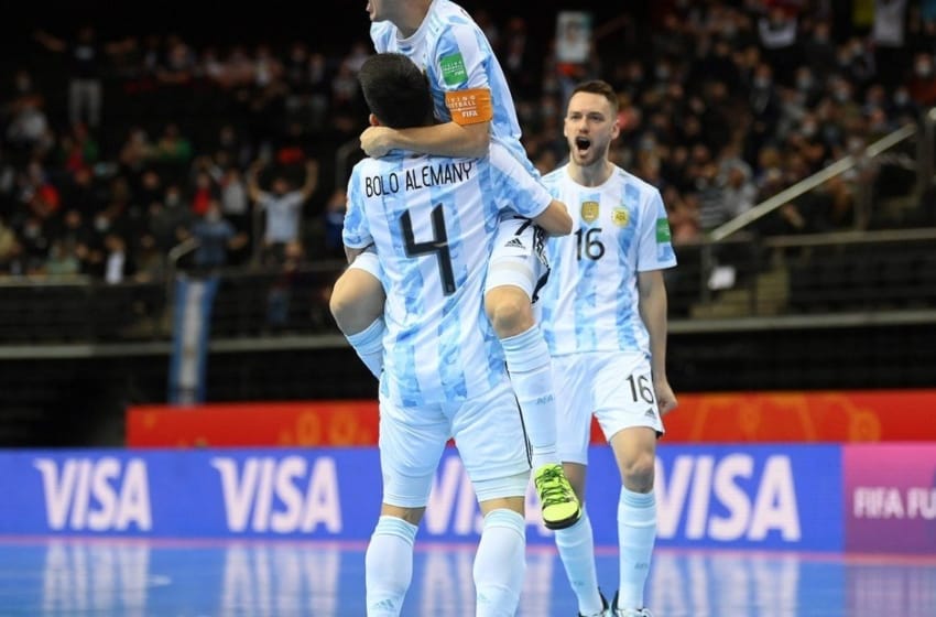 Mundial de futsal: Argentina venció a Rusia en los penales y disputará la semifinal ante Brasil