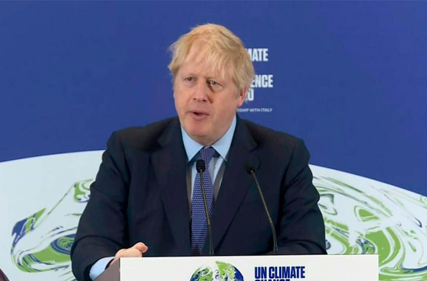 Boris Johnson instó a los países a asumir compromisos más ambiciosos