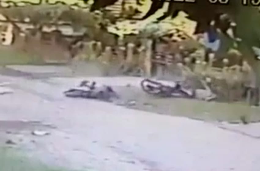 Video: así fue el impactante choque entre dos motos en Faro Norte