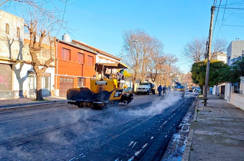 Cortes totales por mejoramiento de pavimento en distintos barrios de la ciudad