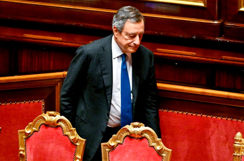La prensa mundial aseguró que la renuncia de Draghi es un "golpe devastador" para Italia y la UE