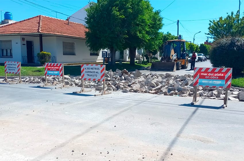 Cortes totales y parciales por arreglos en las calles de Mar del Plata