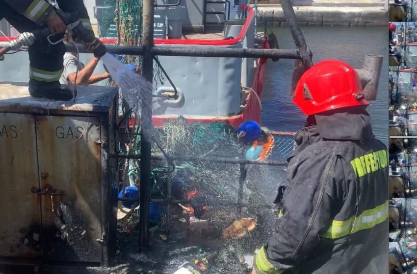 Alarma en el Puerto: Prefectura sofocó un incendio en un buque